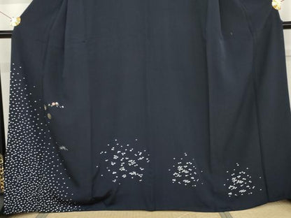 平和屋着物●訪問着　刺繍　枝花丸文　金糸　金銀彩　正絹　逸品　AABG5368cs
