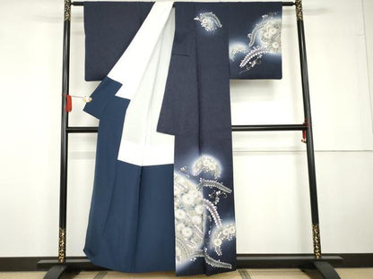 平和屋着物●訪問着　辻が花　暈し染め　金彩　正絹　逸品　AABG5370cs