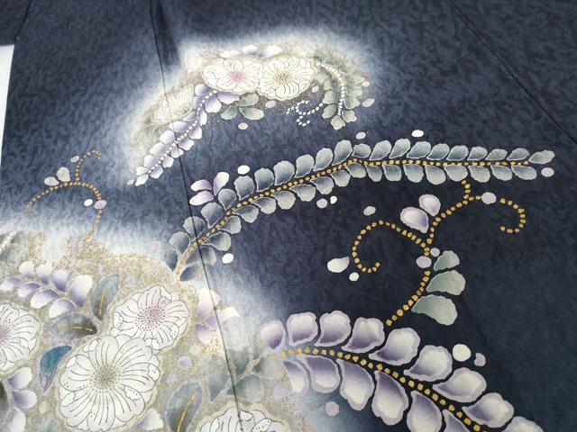 平和屋着物●訪問着　辻が花　暈し染め　金彩　正絹　逸品　AABG5370cs