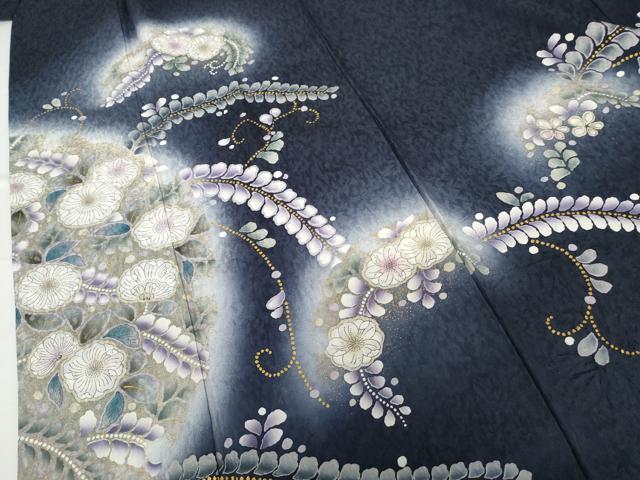 平和屋着物●訪問着　辻が花　暈し染め　金彩　正絹　逸品　AABG5370cs