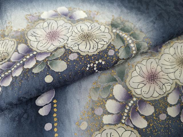 平和屋着物●訪問着　辻が花　暈し染め　金彩　正絹　逸品　AABG5370cs