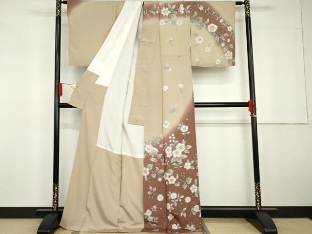 平和屋着物●訪問着　辻が花　暈し染め　ロング丈　正絹　逸品　AABG5371cs