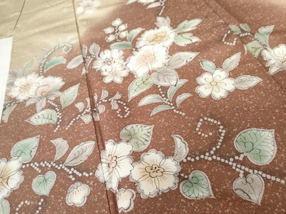 平和屋着物●訪問着　辻が花　暈し染め　ロング丈　正絹　逸品　AABG5371cs
