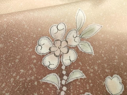 平和屋着物●訪問着　辻が花　暈し染め　ロング丈　正絹　逸品　AABG5371cs