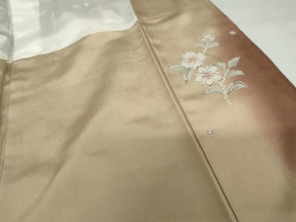 平和屋着物●訪問着　辻が花　暈し染め　ロング丈　正絹　逸品　AABG5371cs