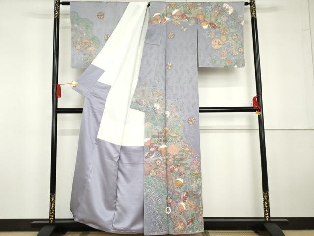 平和屋着物●訪問着　辻が花　金彩　正絹　逸品　未使用　AABG5373cs