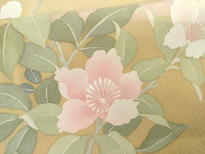 平和屋着物●訪問着　手描き　枝花文　暈し染め　正絹　逸品　AABG5381cs