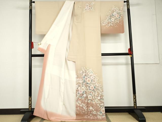 平和屋着物●訪問着　辻が花　絞り　暈し染め　正絹　逸品　AABG5385cs