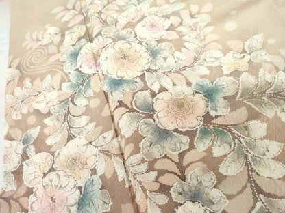 平和屋着物●訪問着　辻が花　絞り　暈し染め　正絹　逸品　AABG5385cs