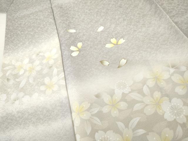 平和屋着物●訪問着　桜　暈し染め　金彩　正絹　逸品　AABG5388cs