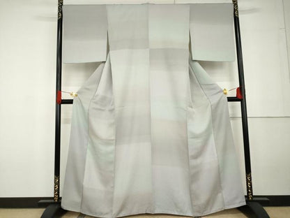 平和屋着物●友禅作家　佐波古直明　小紋　花唐草文　暈し染め　正絹　逸品　AABG5391cs