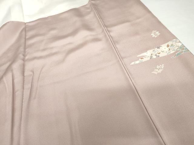 平和屋着物●訪問着　友禅　駒刺繍　鳳凰吉祥花唐草文　金彩　正絹　逸品　AABG5396cs