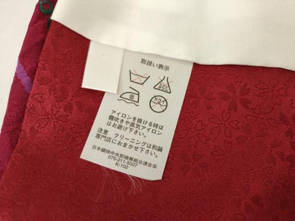 平和屋着物●豪華振袖　刺繍　草花文　金彩　暈し染め　ロング丈　正絹　逸品　未使用　AABG5399cs