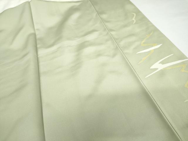 平和屋着物●訪問着　駒刺繍　枝に休み鳥　金彩　正絹　逸品　AABG5402cs