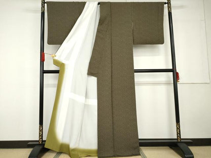 平和屋着物●上質な小紋　花尽くし　正絹　逸品　AABG5404cs