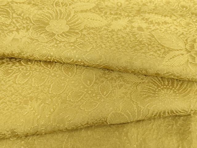 平和屋着物●上質な色無地　辻が花地紋　芥子色　やまと誂製　正絹　逸品　未使用　AABG5410cs
