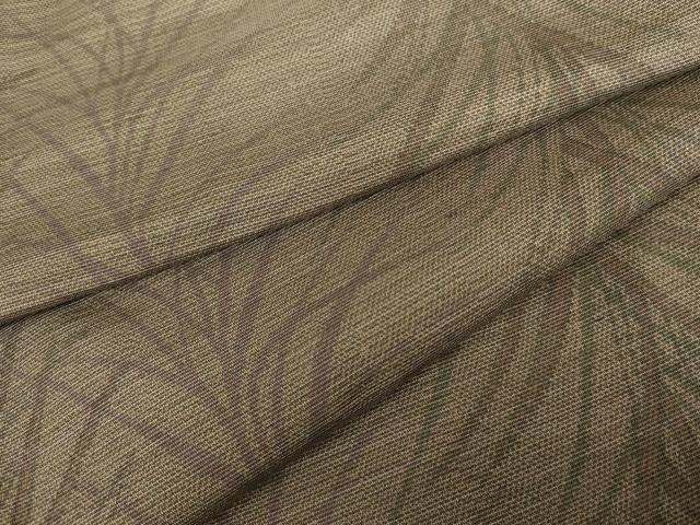 平和屋着物●上質な紬　草木文　正絹　逸品　AABG5412cs
