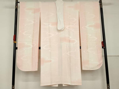 平和屋着物●振袖用長襦袢　袷　雲重ね地紋　暈し染め　正絹　逸品　AABG5416cs