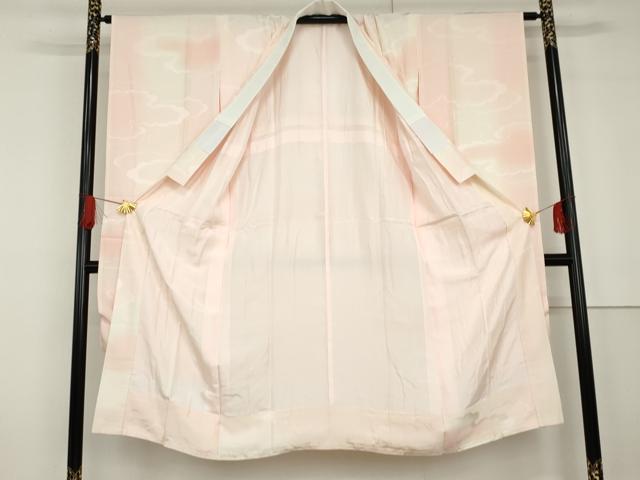 平和屋着物●振袖用長襦袢　袷　雲重ね地紋　暈し染め　正絹　逸品　AABG5416cs