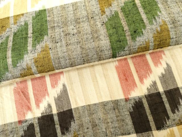 平和屋着物●上質な紬　変わり格子　高島屋扱い　正絹　逸品　AABG5418cs