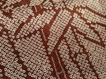 平和屋着物●訪問着　絞り　刺繍　笹竹枝花文　金糸　西武百貨店扱い　正絹　逸品　AABG5422cs