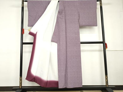 平和屋着物●江戸小紋　葡萄枝葉文　正絹　逸品　AABG5424cs