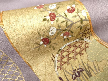 平和屋着物●豪華色留袖　友禅　駒刺繍　誰が袖風景花文　暈し染め　金彩　鈴乃屋扱い　正絹　逸品　未使用　AABG5428cs