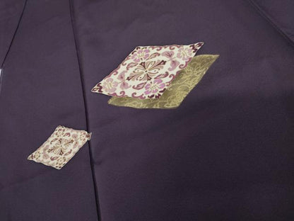 平和屋着物●訪問着　刺繍　花菱文　金彩　正絹　逸品　未使用　AABG5429cs