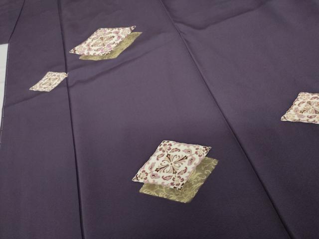 平和屋着物●訪問着　刺繍　花菱文　金彩　正絹　逸品　未使用　AABG5429cs