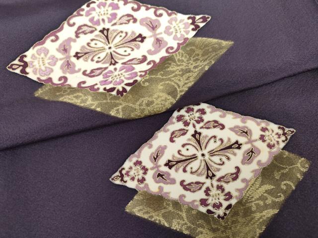 平和屋着物●訪問着　刺繍　花菱文　金彩　正絹　逸品　未使用　AABG5429cs