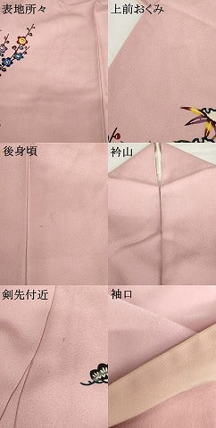 平和屋着物●本場琉球紅型　琉球びんがた　知念紅型研究所　知念貞男　訪問着　松竹梅　風景文　正絹　逸品　AABG5435cs
