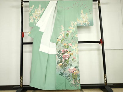 平和屋着物●訪問着　作家物　花蝶文　暈し染め　正絹　逸品　未使用　AABG5440cs