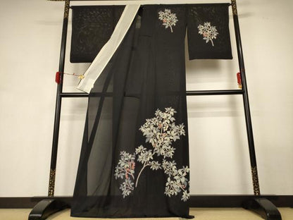 平和屋着物＊夏物　訪問着　絽　友禅　南天文　そごう百貨店扱い　正絹　逸品　AABG5448jd