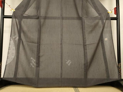 平和屋着物＊夏物 日本のお笑いタレント 俳優 画家 書家 片岡鶴太郎 訪問着 紗 蜻蛉 小田急百貨店扱い 正絹 逸品 AABG5449jd