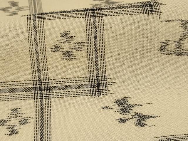 平和屋着物＊夏物 紗紬 琉球絣文様 正絹 逸品 AABG5451jd