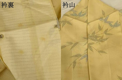 平和屋着物＊夏物 小紋 絽 枝葉文 正絹 逸品 AABG5461jd