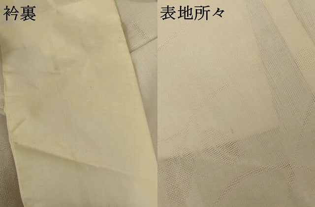 平和屋着物＊夏物 長襦袢 萩紋紗 白色 AABG5464jd