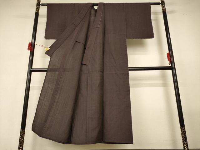 平和屋着物＊夏物 手織竹絲布 紬 憲法色 康石オリジナル 絹×竹糸 反端付き 未使用 AABG5467jd