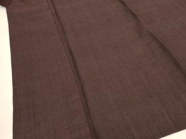 平和屋着物＊夏物 手織竹絲布 紬 憲法色 康石オリジナル 絹×竹糸 反端付き 未使用 AABG5467jd