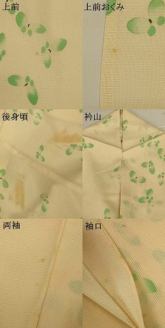 平和屋着物＊夏物 小紋 絽 舞蝶文 正絹 逸品 AABG5473jd