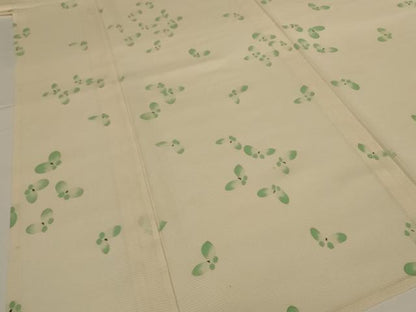 平和屋着物＊夏物 小紋 絽 舞蝶文 正絹 逸品 AABG5473jd