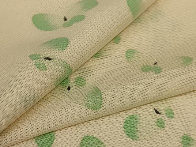 平和屋着物＊夏物 小紋 絽 舞蝶文 正絹 逸品 AABG5473jd