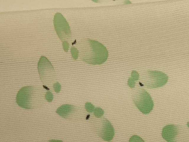 平和屋着物＊夏物 小紋 絽 舞蝶文 正絹 逸品 AABG5473jd