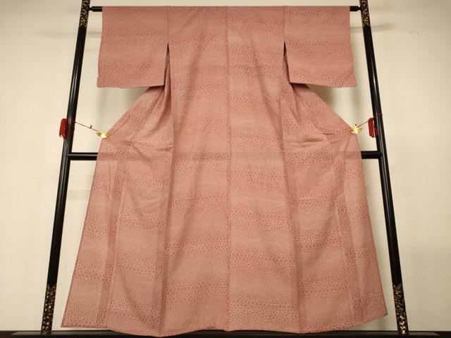 平和屋着物＊夏物 小紋 絽 丸文 松坂屋扱い 正絹 逸品 AABG5477jd