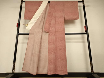 平和屋着物＊夏物 小紋 絽 丸文 松坂屋扱い 正絹 逸品 AABG5477jd