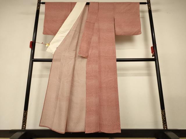 平和屋着物＊夏物 小紋 絽 丸文 松坂屋扱い 正絹 逸品 AABG5477jd