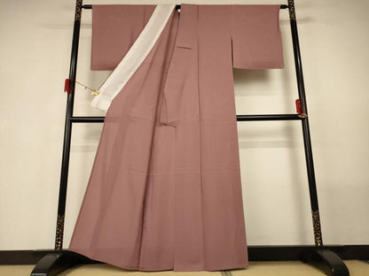 平和屋着物＊夏物 色無地 絽 浅蘇芳色 正絹 逸品 AABG5478jd