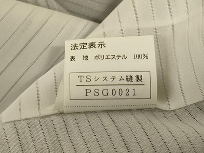 平和屋着物＊夏物 小紋 絽 横段文 暈し染め 洗える着物 AABG5479jd