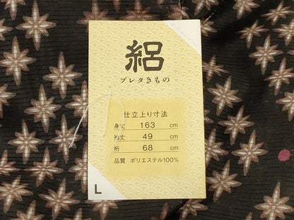 平和屋着物＊夏物 小紋 絽 菱文 洗える着物 未使用 AABG5484jd
