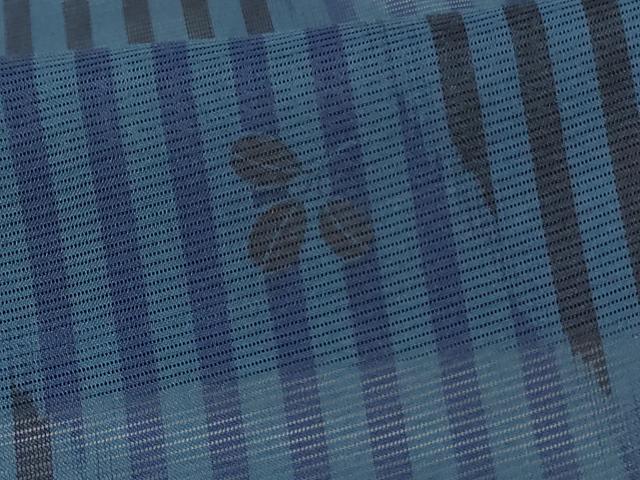 平和屋着物＊夏物 小紋 絽 変わり縞 洗える着物 未使用 AABG5494jd